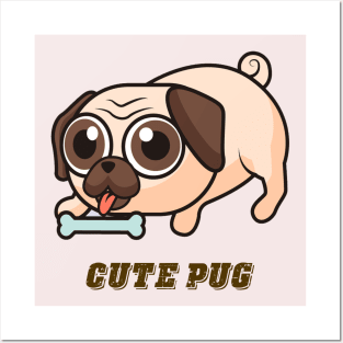 Cute pug lover Posters and Art